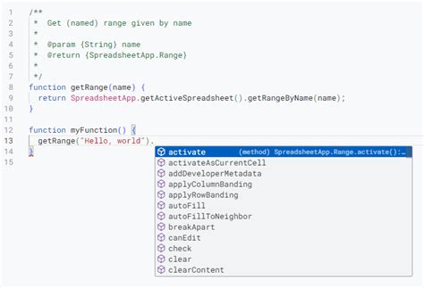 ide   type hint google types  google scripts stack overflow