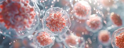 Leukocytes Visualized in Artistic Medical Illustration Style. Stock ...