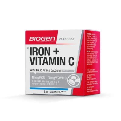 Biogen Iron Vit C Fizzy 30 S Dis Chem