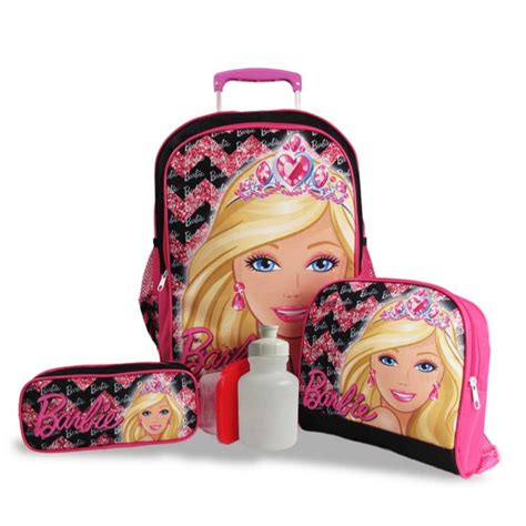 Kit Mochila Infantil Barbie Princesa Rodinhas Tam G Elo