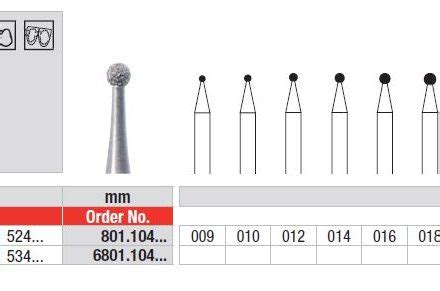 Edenta Diamond Burs 801 104 018 HP Medium Grit Pkt 5 City Dental