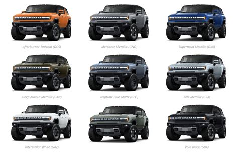 2024 Hummer EV SUV Color List | GMC HUMMER EV Forum | HummerChat.com