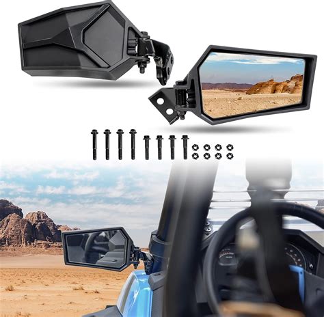 Ldetxy Folding Rearview Side Mirrors For Polaris Rzr Xp 1000