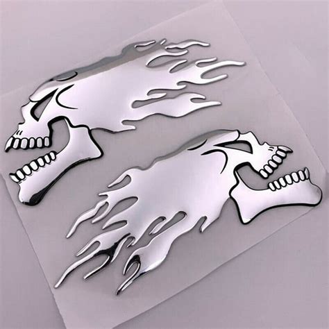 Flaming Skull Decals