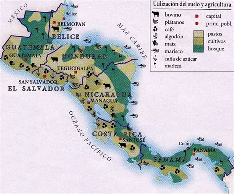 Mapa De Centroamérica Uso Del Suelo Y Del Mar Social Hizo