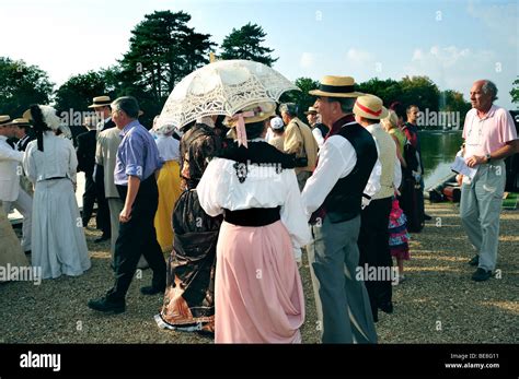 Paris France Tourists Visiting French Event People Dressed In Stock