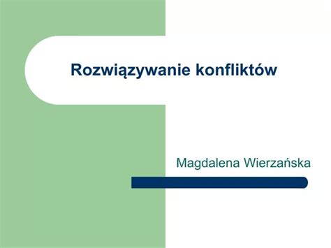 PPT Rozwiązywanie konfliktów PowerPoint Presentation free download