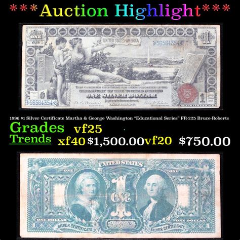 Bid Now Auction Highlight Silver Certificate Martha