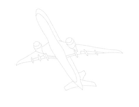 Connect the dots drawing of an airplane 51091053 PNG