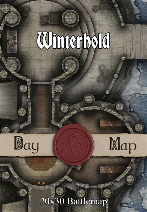 X Multi Level Battlemap Winterhold Seafoot Games Castles