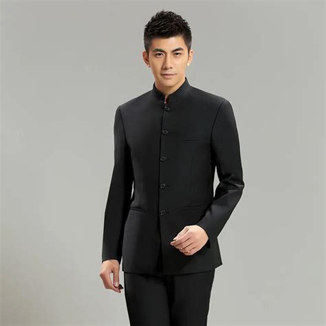 Aliexpress Buy Fashion Chinese Suit Stand Collar Suits Men