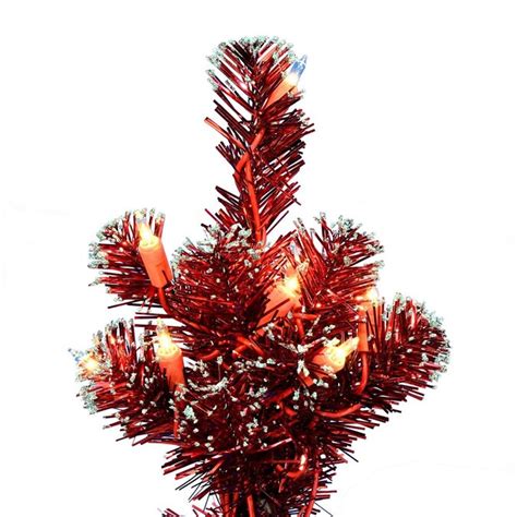 Vickerman 2 Ft Pre Lit Traditional Red Artificial Christmas Tree With 50 Constant White Clear