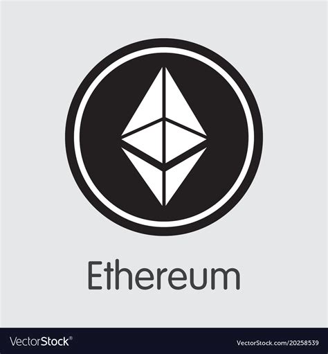 Ethereum cryptocurrency - colored logo Royalty Free Vector