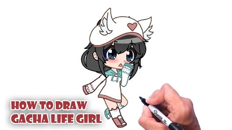 How To Draw Gacha Life Girl Character 20 Step By Step Tutorial Youtube