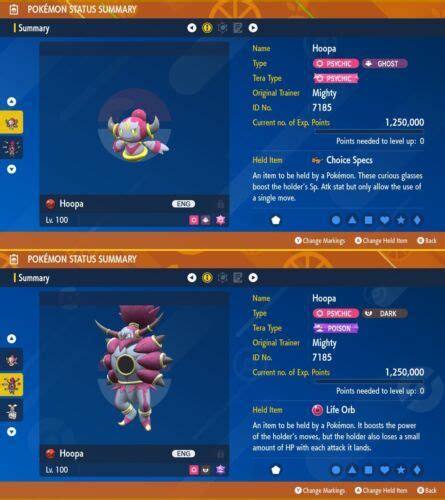 Hoopa Confined Unbound 6IV XXXL EV Trained Set Pokémon Scarlet Violet