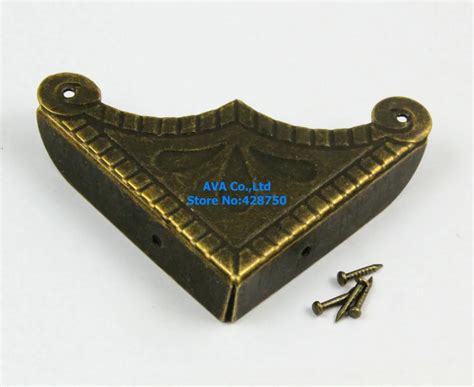 40 Pieces 49mm Antique Brass Jewelry Box Corner T Box Corner Protector In Corner Brackets