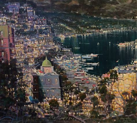 Mario Sanzone Impressionist Waterfront Cityscapes No Naked Walls