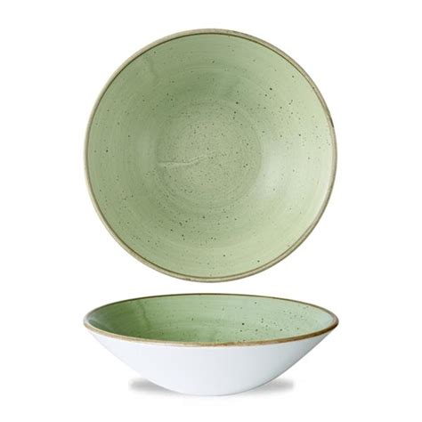 Stonecast Sage Green Evolve Deep Coupe Bowl 7 5inch 19 5cm