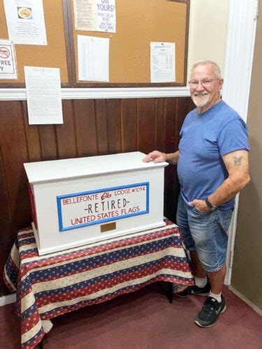 Elks Member Builds Flag Disposal Container News Sports Jobs The Express