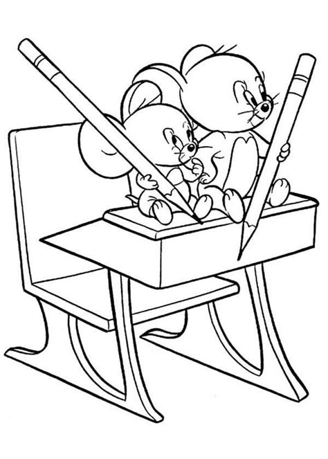 Coloring Pages | Tom And Jerry Coloring Book Elegant Little Jerry Learn To Write In Tom And ...