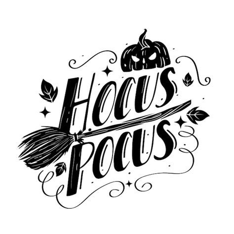 Letras De Hocus Pocus De Halloween Dibujadas A Mano Vector Gratis