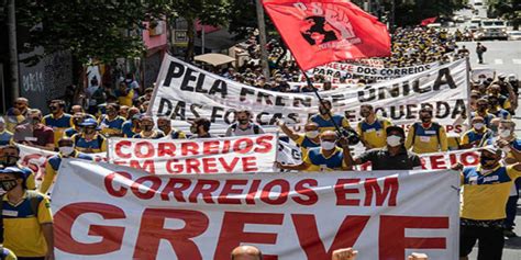 Em Greve Funcionários Dos Correios Fazem Protesto Nesta Terça