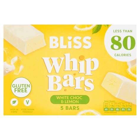 Bliss White Choc And Lemon Whip Bars 5 X 20g 100g Cereal Bars Iceland Foods