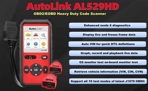 Amazon Autel AutoLink AL529HD For Heavy Duty Vehicles Advanced