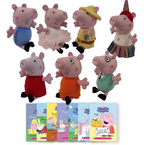 Peluches Peppa Pig Cm X Unidades Familia Peppa Hobbie Tienda