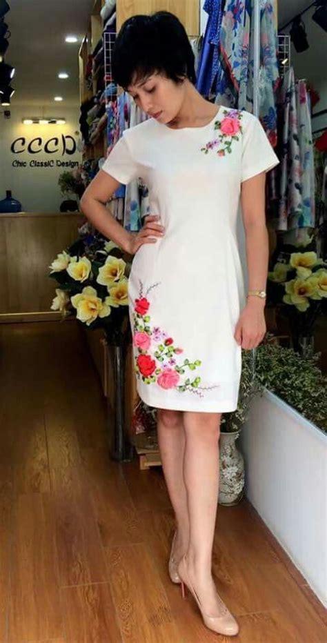 Embroidery Flowers Hand Embroidery Casual Wedding Dress Fashion