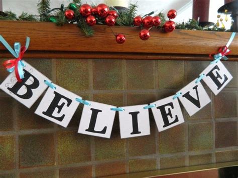 Believe Banner Christmas Banners Holiday Garlands