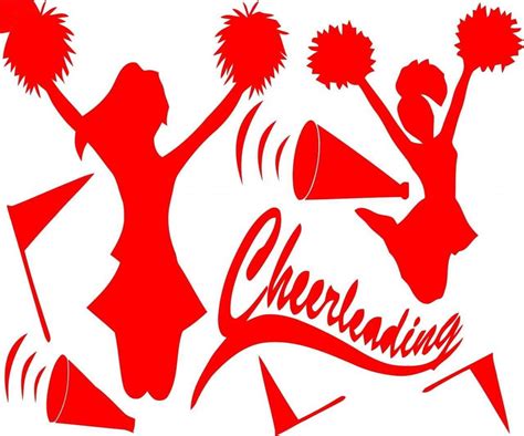 Cheerleading Wall Decal Picture Art Image Design Color As Seen Size 20 X20 Living Room