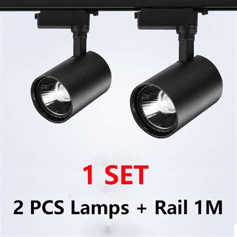 Canmeijia Whole Set Led Cob Track Light Rail Spotlight Spot Lamp