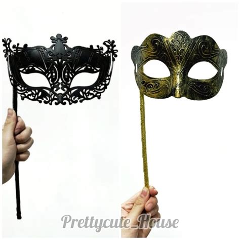 Jual Topeng Pesta Super Vintage Masquerade Tongkat Party Mask With