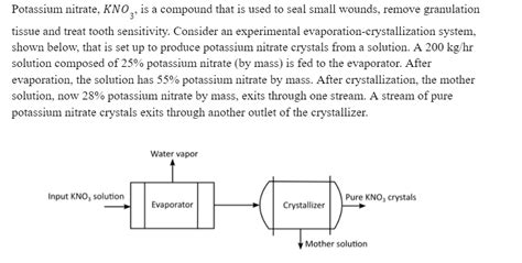 Solved Potassium Nitrate Kno3 Is A Compound That Is Used