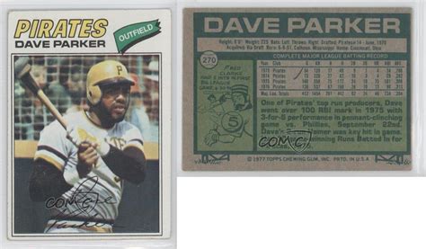 1977 Topps 270 Dave Parker Pittsburgh Pirates Baseball Card Ebay