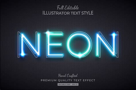 Premium Vector Glow Neon Editable Text Style Effect Premium