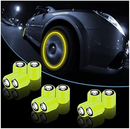 Amazon Pcs Fluorescent Skull Car Tire Valve Stem Caps Abs