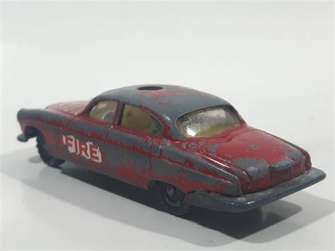 Vintage Husky Jaguar Mk 10 Fire Chief Red Die Cast Toy Car Vehicle