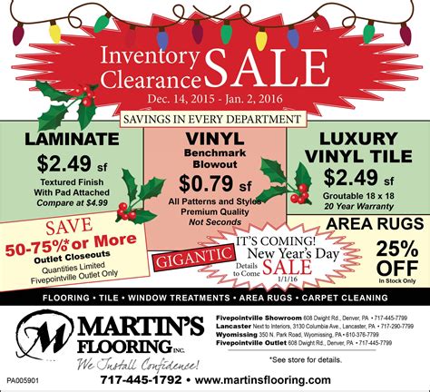 December Inventory Clearance Sale Emailweb15 Martins Flooring