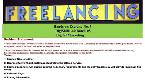 Hands On Exercise No 3 Freelancing Solution Dstp 2 0 Batch 05 Hands