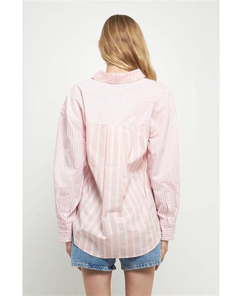 English Factory Womens Mixed Stripe Shirt Macys