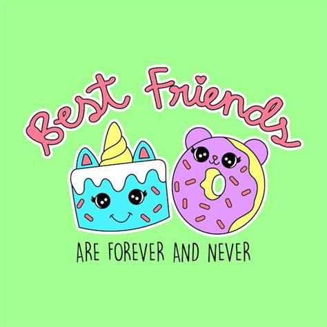 Premium Vector Best Friends Cake And A Donut