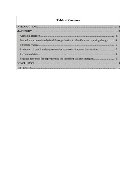 Change Management Assignment Marks And Spencer