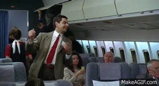 [HD] First Class Flight (Mr. Bean) on Make a GIF