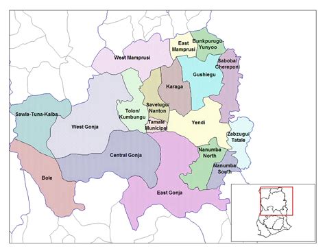 Ghana Districts Map