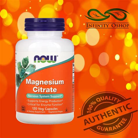 Now Foods Magnesium Citrate Veg Capsules Shopee Philippines