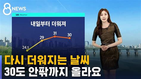 날씨 다시 더워지는 날씨30도 안팎까지 올라 Sbs Youtube