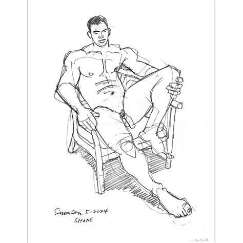 Shane Sitting Nude On Chair The Art Of Douglas Simonson