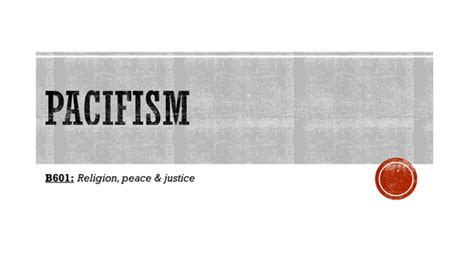 Pacifism by BlackCatTeacher - Teaching Resources - Tes